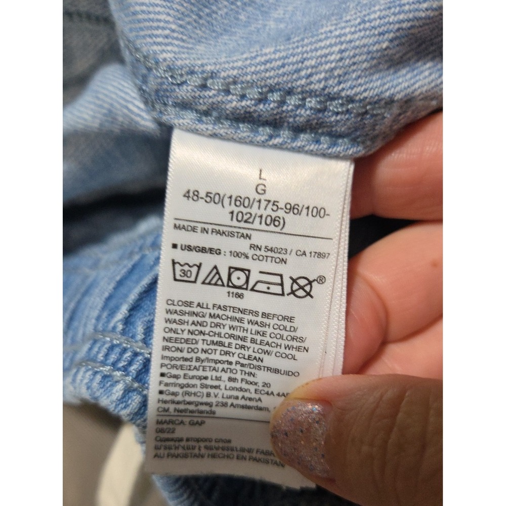 Gap Easy Jean Pull On Stretch Pull On Hi Rise Norm Weekend Large Blue Relax - Picture 7 of 7